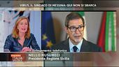 Nello Musumeci sul traghetto che deve sbarcare