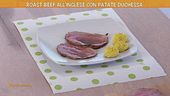 Roast beef all'inglese con patate duchessa