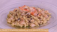 Spatzle con funghi e gamberi