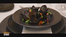 Impepata di cozze con gin e pompelmo