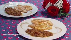 Rombo con cipolle caramellate