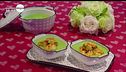 Crema di piselli con mazzancolle al curry