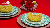 Lasagna con gamberetti e salsa di agrumi