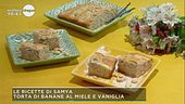 Torta di banane al miele e vaniglia