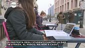 La protesta degli studenti contro la dad