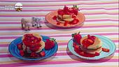Pancake alla ricotta con gelatina di fragole