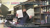 La protesta di un barista multato