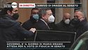 L'arrivo di Mario Draghi al Senato