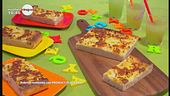 Pizza deliziosa con uova e patate