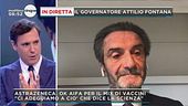 Il governatore della Lombardia Attilio Fontana in diretta a Mattino5