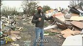 Resti di un campo rom abbandonati nel centro di Roma