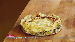 Millefoglie con verza fonduta e noci