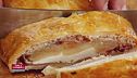 Strudel salato di mele, speck e puzzone di Moena