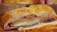 Strudel salato di mele, speck e puzzone di Moena