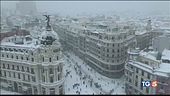 Tempesta di neve in Spagna