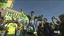 Tifosi e applausi per l'addio di Valentino