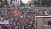 Corteo no green pass Caos e scontri a Roma