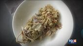 Rana pescatrice con carciofi romaneschi