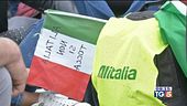 Crisi Alitalia lavoratori in piazza