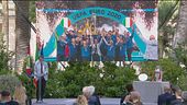 Azzurri in festa ospiti di Mattarella e Draghi