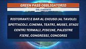 Dal 5 agosto green pass per eventi e ristoranti