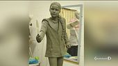 Bufera sulla statua di Greta