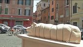 A Roma un monumento alla porchetta che non tutti apprezzano