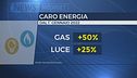 Gas e luce, rincari choc