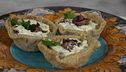 Cestini croccanti con mousse di bufala