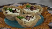 Cestini croccanti con mousse di bufala