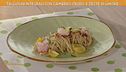 Tagliolini con gambero crudo e zeste di limone