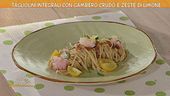 Tagliolini con gambero crudo e zeste di limone