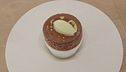 Soufflè al cioccolato e panpepato con sorbetto alla pera