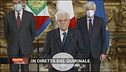 Sergio Mattarella in diretta dal Quirinale