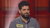 Andrea affronta il quizzone finale