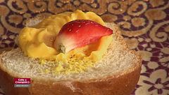 Pan brioche con crema pasticcera e crostata cioccolato, lamponi e Oreo