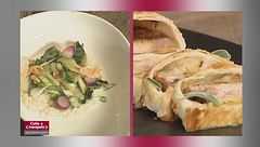 Risotto al limone e Strudel salato con costine e mele