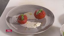 Pomodoro crema di tenerume e fonduta di ragusano