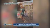 Vettel, spazzino per un giorno