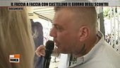 Giuliano Castellino contro un'inviata di Zona Bianca