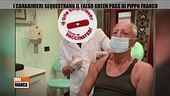 I carabinieri sequestrano il falso green pass di Pippo Franco