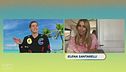 Elena Santarelli si collega con Tommaso Zorzi in pigiama