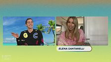 Elena Santarelli si collega con Tommaso Zorzi in pigiama