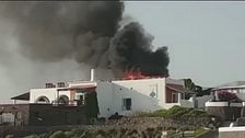 Incendio a Panarea, paura e danni nella terrazza dei vip