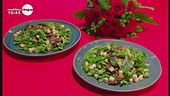 Insalata tiepida con carpaccio di manzo
