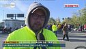 Le prime immagini da Trieste, la manifestazione dei portuali