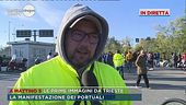 Le prime immagini da Trieste, la manifestazione dei portuali