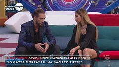 GfVip, nuove reazioni tra Alex e Soleil