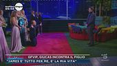 GfVip, Giucas incontra il figlio