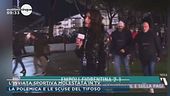 Inviata molestata in tv, la polemica e le scuse del tifoso